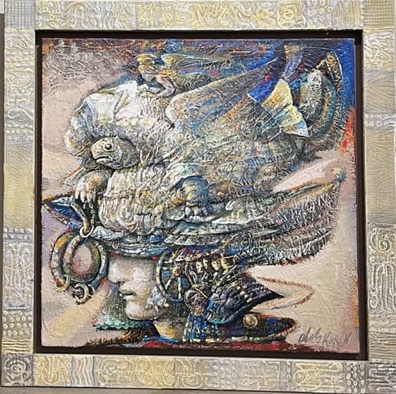 Քրոնոս — Oil on canvas, 60 × 60 cm (2025). Abel Karen Kazinyan.