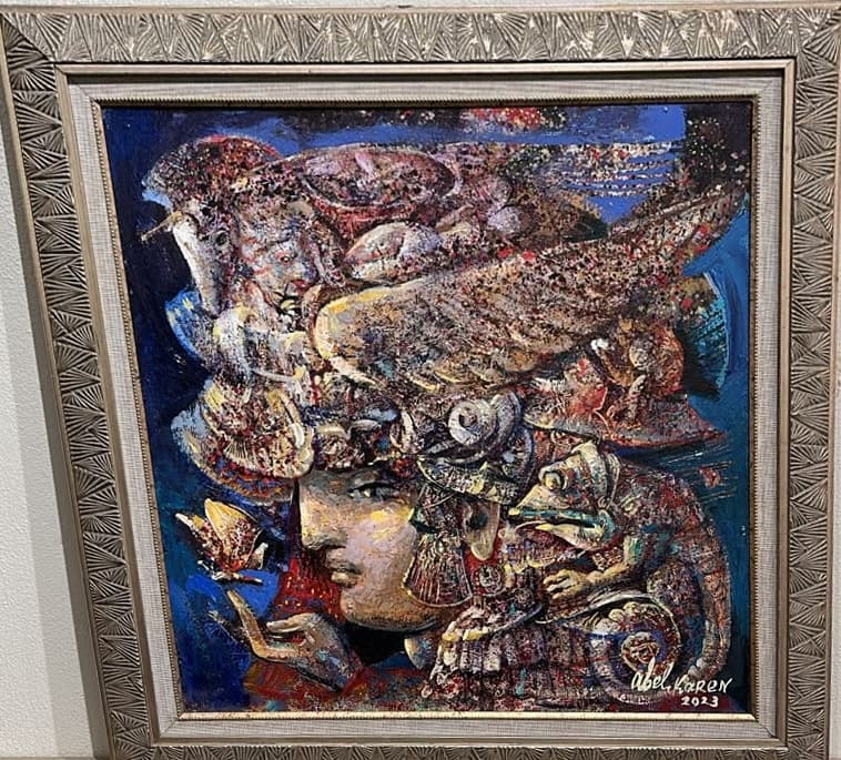 Հիպնոս — Oil on canvas, 50 × 50 cm (2023). Abel Karen Kazinyan.