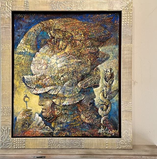 Յանուս — Oil on canvas, 70 × 60 cm (2026). Abel Karen Kazinyan.