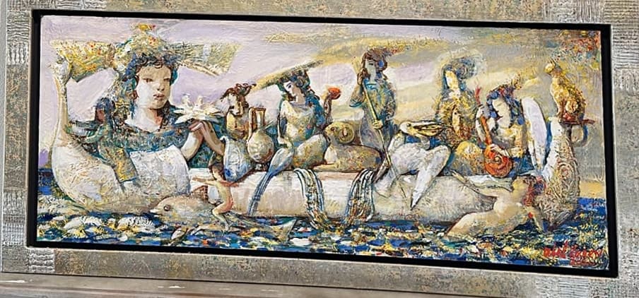 Ճանապարհորդություն — Oil on canvas, 45 × 110 cm (2020). Abel Karen Kazinyan.