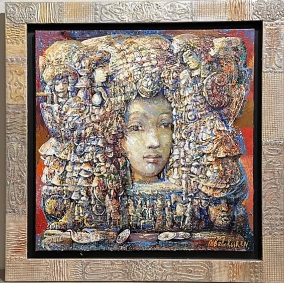 Տյուխեի վիճակը — Oil on canvas, 60 × 60 cm (2024). Abel Karen Kazinyan.