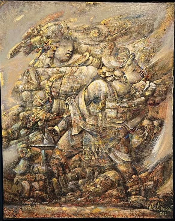 Քամի և մշուշ — Oil on canvas, 92 × 73 cm (2021). Abel Karen Kazinyan.