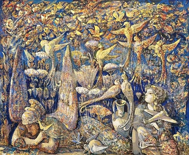 Թևեր — Oil on canvas, 115 × 140 cm (2024). Abel Karen Kazinyan.