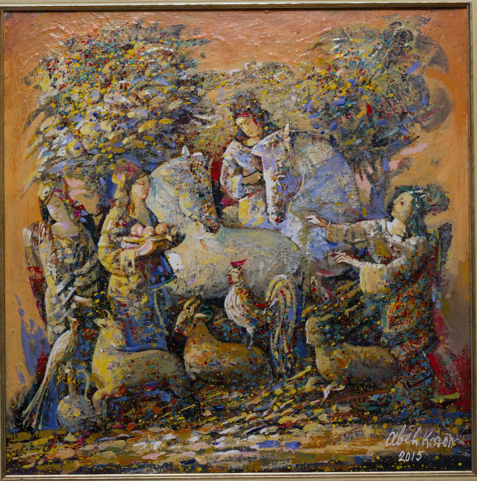 Картина — Oil & gilt on canvas (2003). Abel Karen Kazinyan.