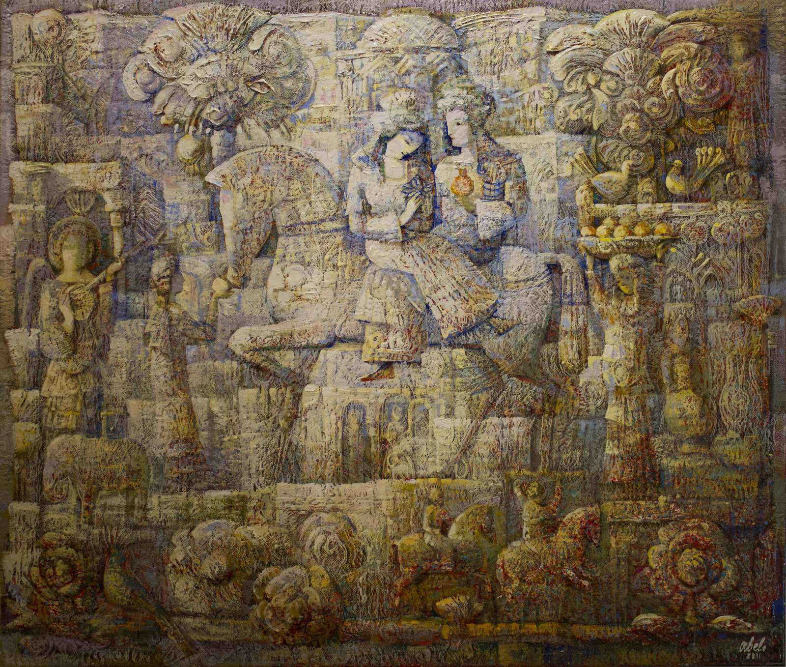 Картина — Oil & gilt on canvas (2017). Abel Karen Kazinyan.