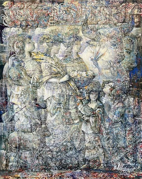 Harvest Festival — Oil on canvas, 116 × 92 cm (2026). Abel Karen Kazinyan.